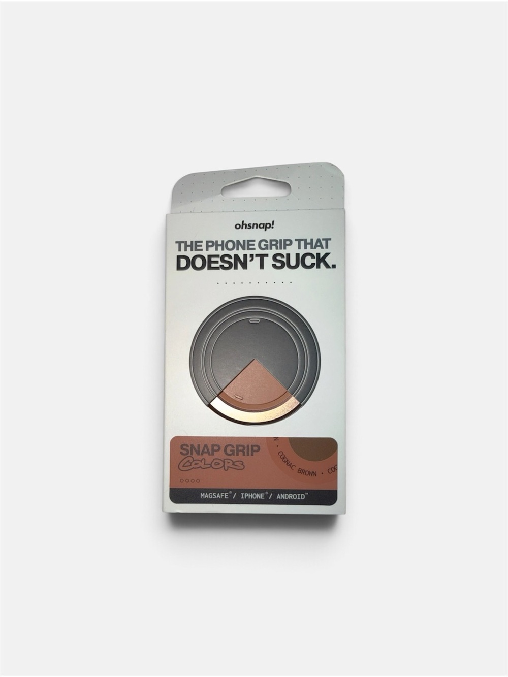 Oh Snap Grip Colors Phone Grip — Brown & Gold Accent